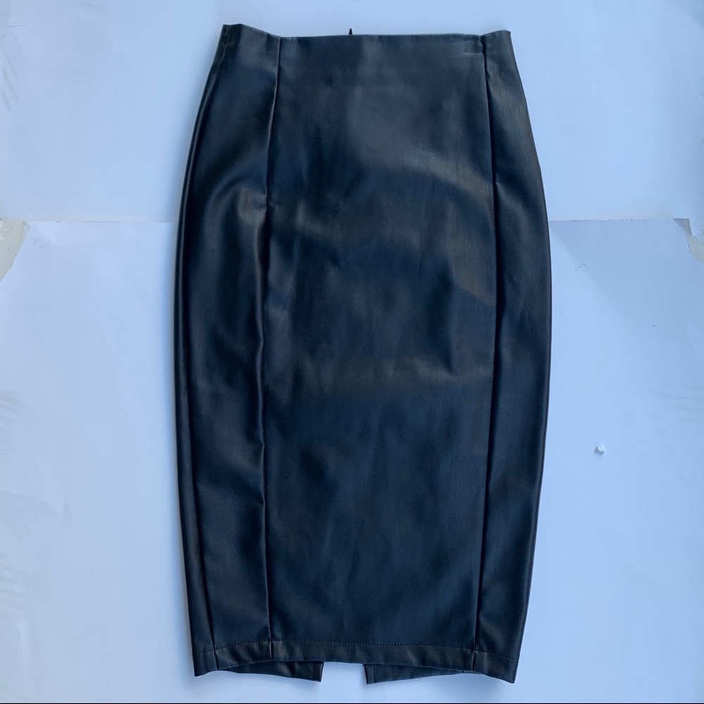 ASOS faux leather midi pencil skirt 2
